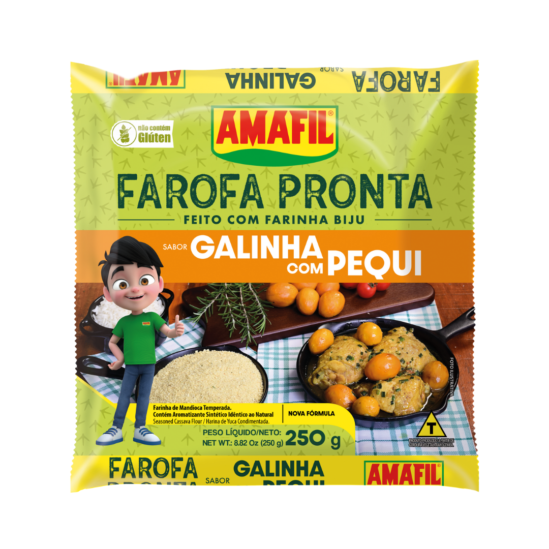 Farofa Sabor Galinha com Pequi - AMAFIL - 250g