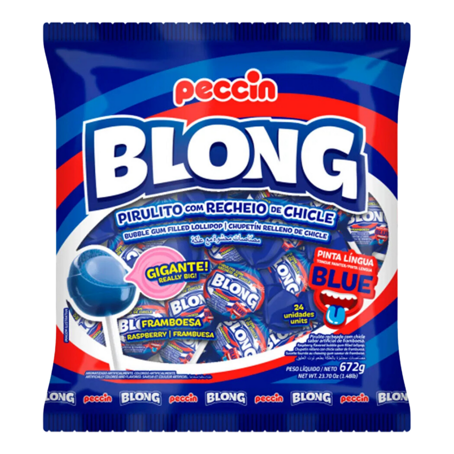 Pirulito Blong Pinta Língua - PECCIN - 672g