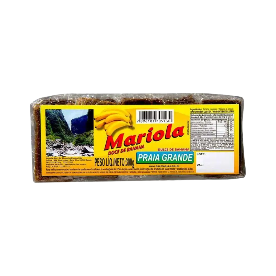 DOCE DE BANANA MARIOLA PRAIA GRANDE 300G