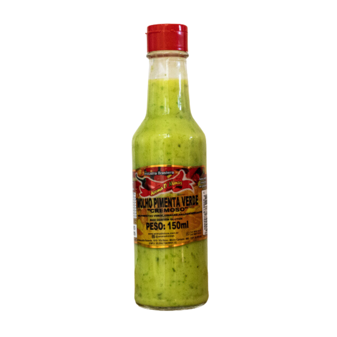 Molho De Pimenta Verde - AROMA D’MINAS - 150ml
