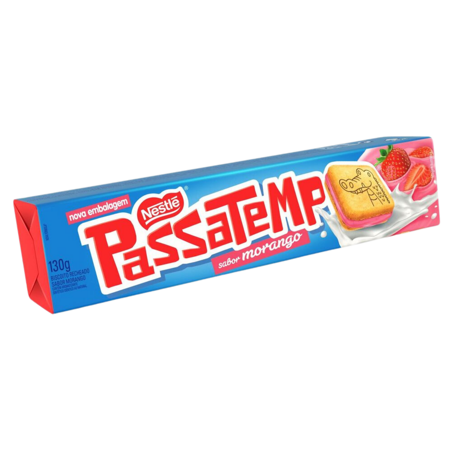 Biscoito Passatempo Recheado Morango - NESTLÉ - 130g