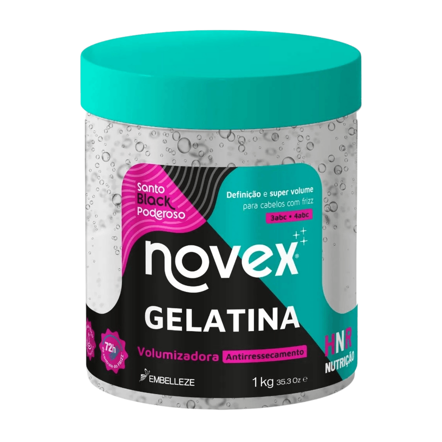 Gelatina Capilar Santo Black Poderoso - NOVEX - 1kg