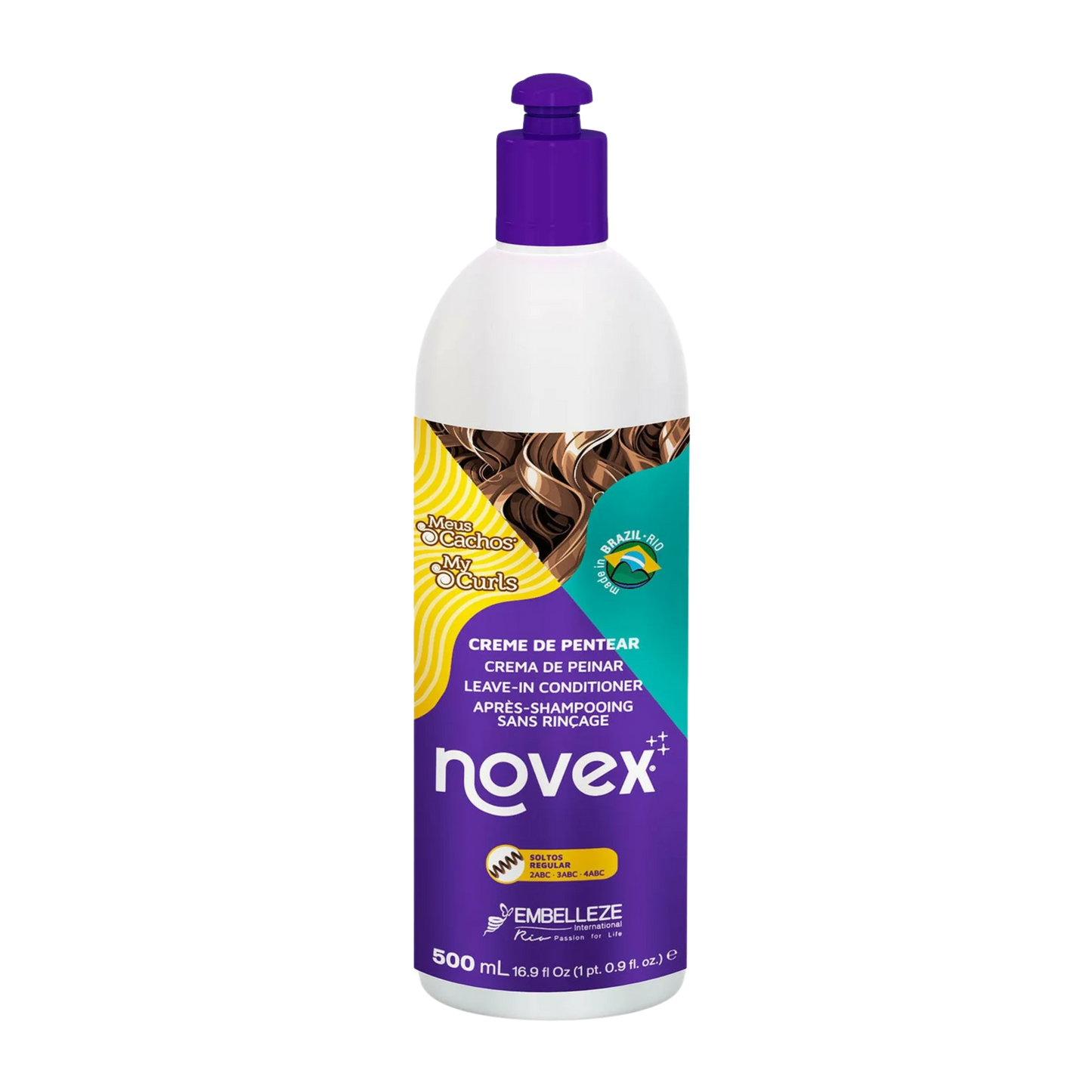 Creme de Pentear Meus Cachos Caracóis Regular 2ABC.3ABC.4ABC - NOVEX - 500ml