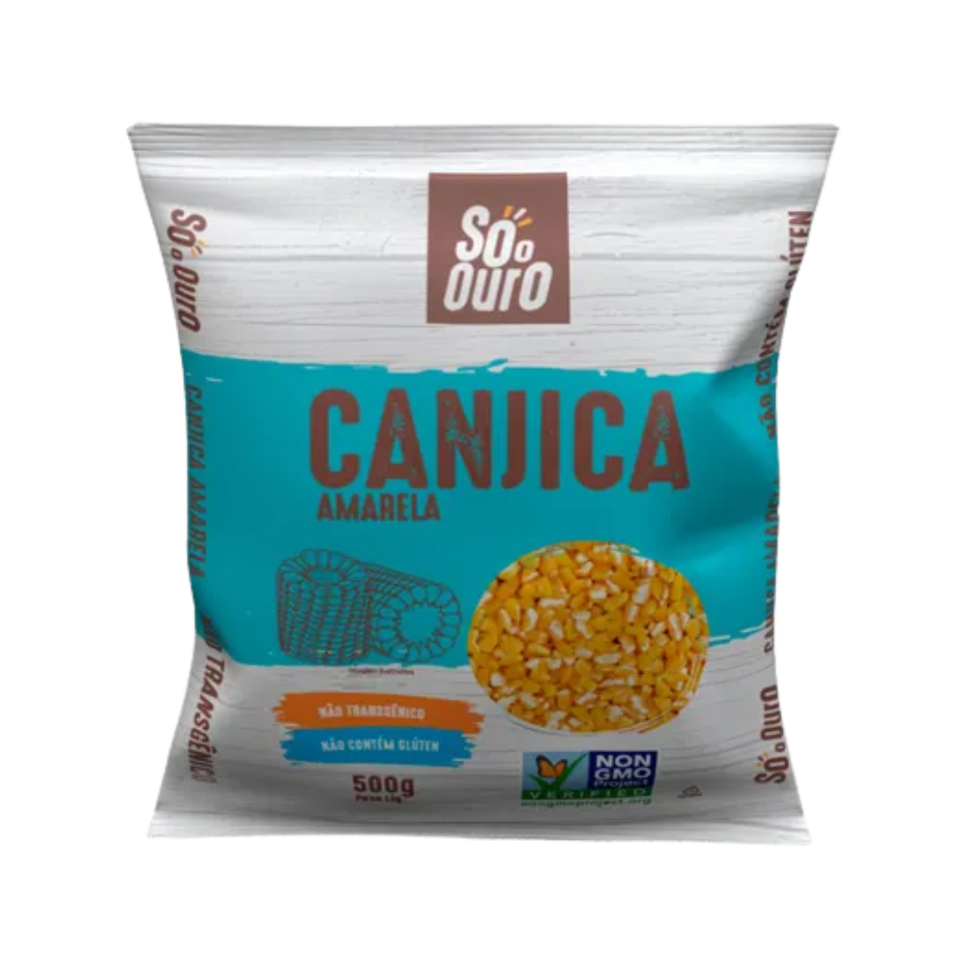Canjica Amarela - Não Transgênico - SÓ O OURO - 500g