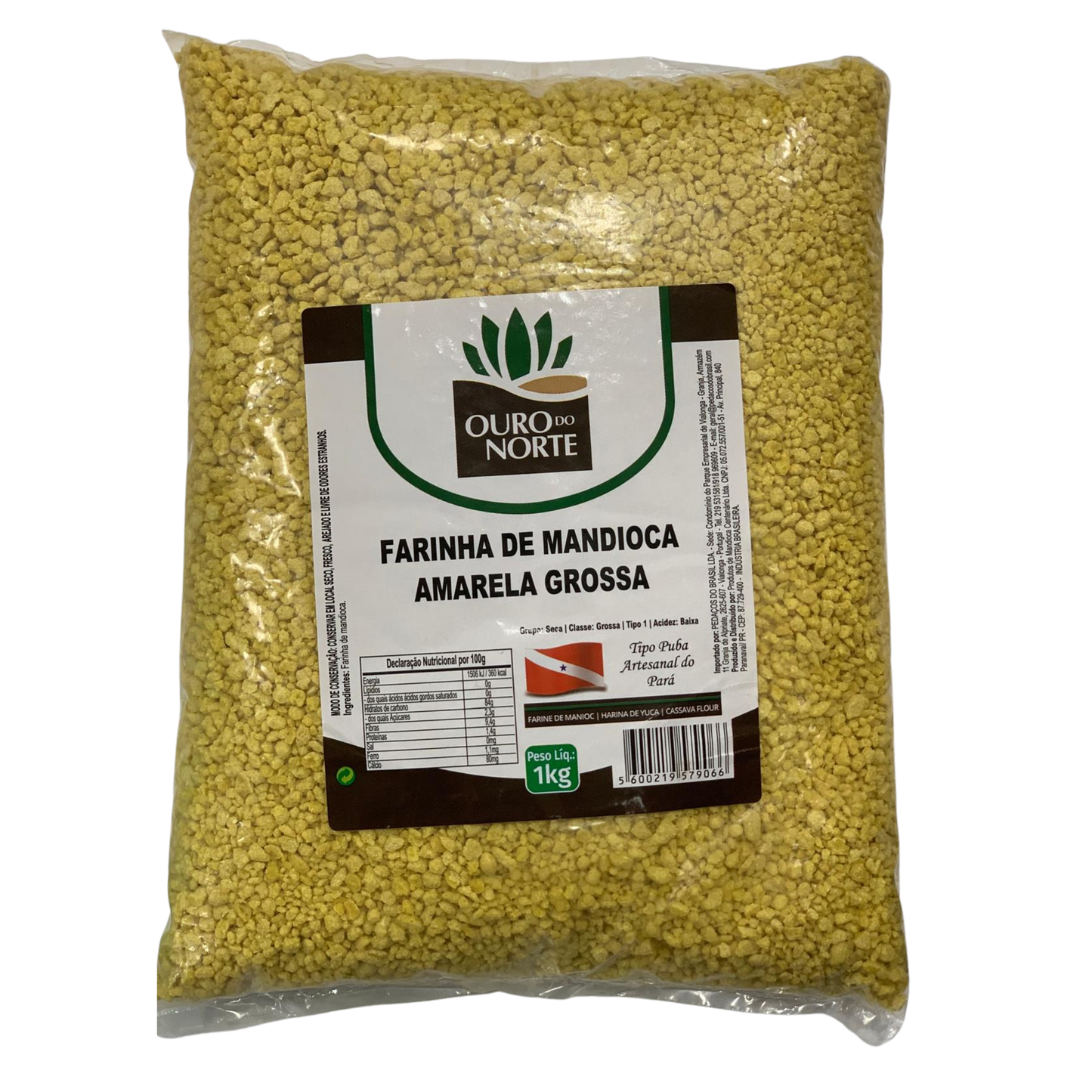 Farinha de Mandioca Amarela Grossa - Ouro do Norte - 1kg