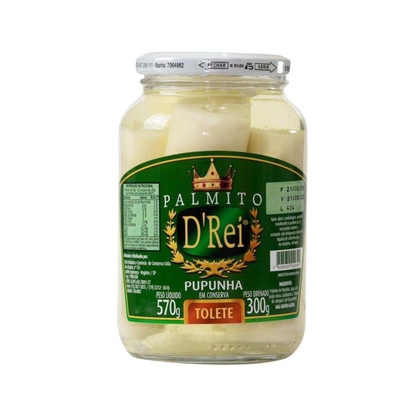 Palmito Tolete - D’REI - 570g