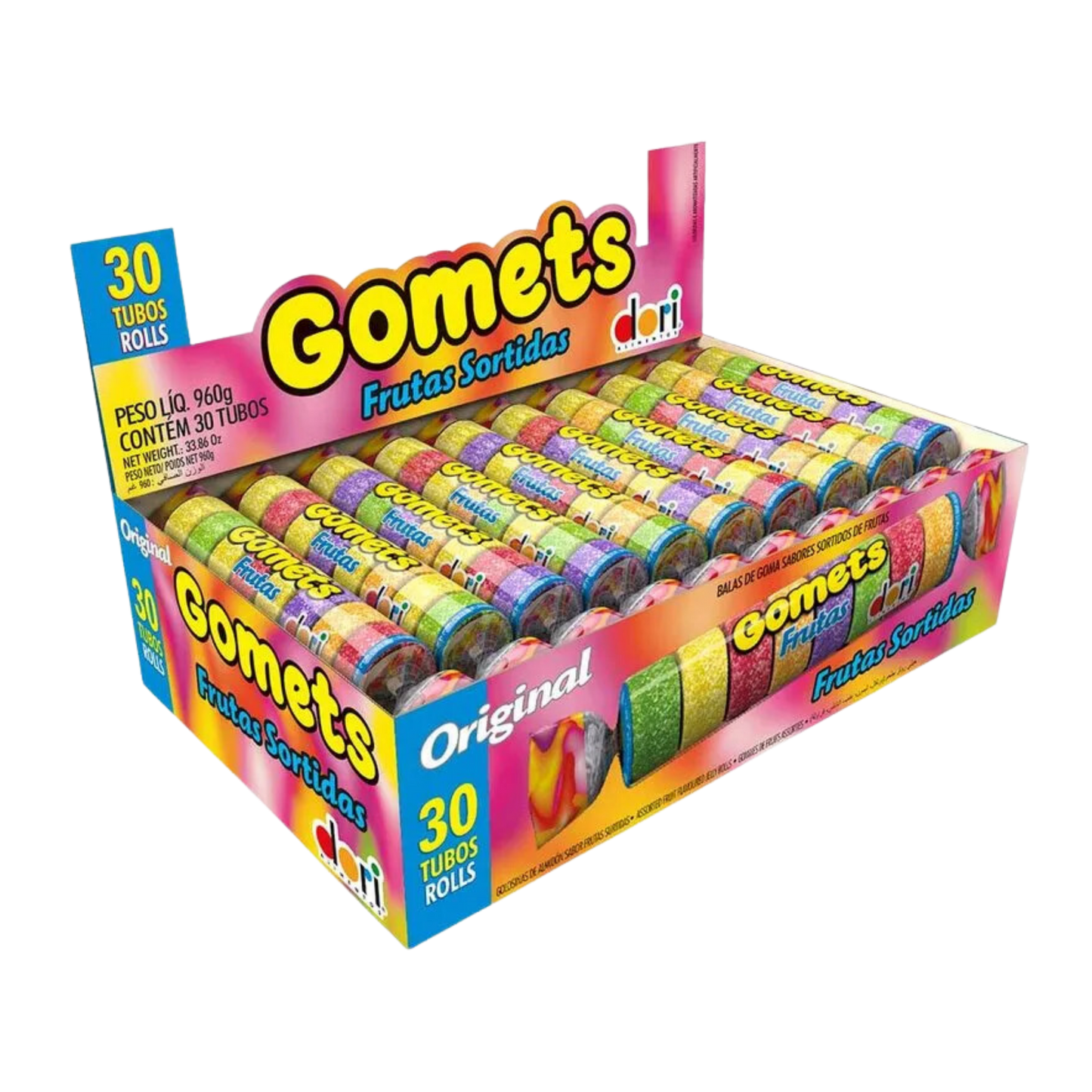 Gomets Frutas Sortidas - DORI - 30 tubos