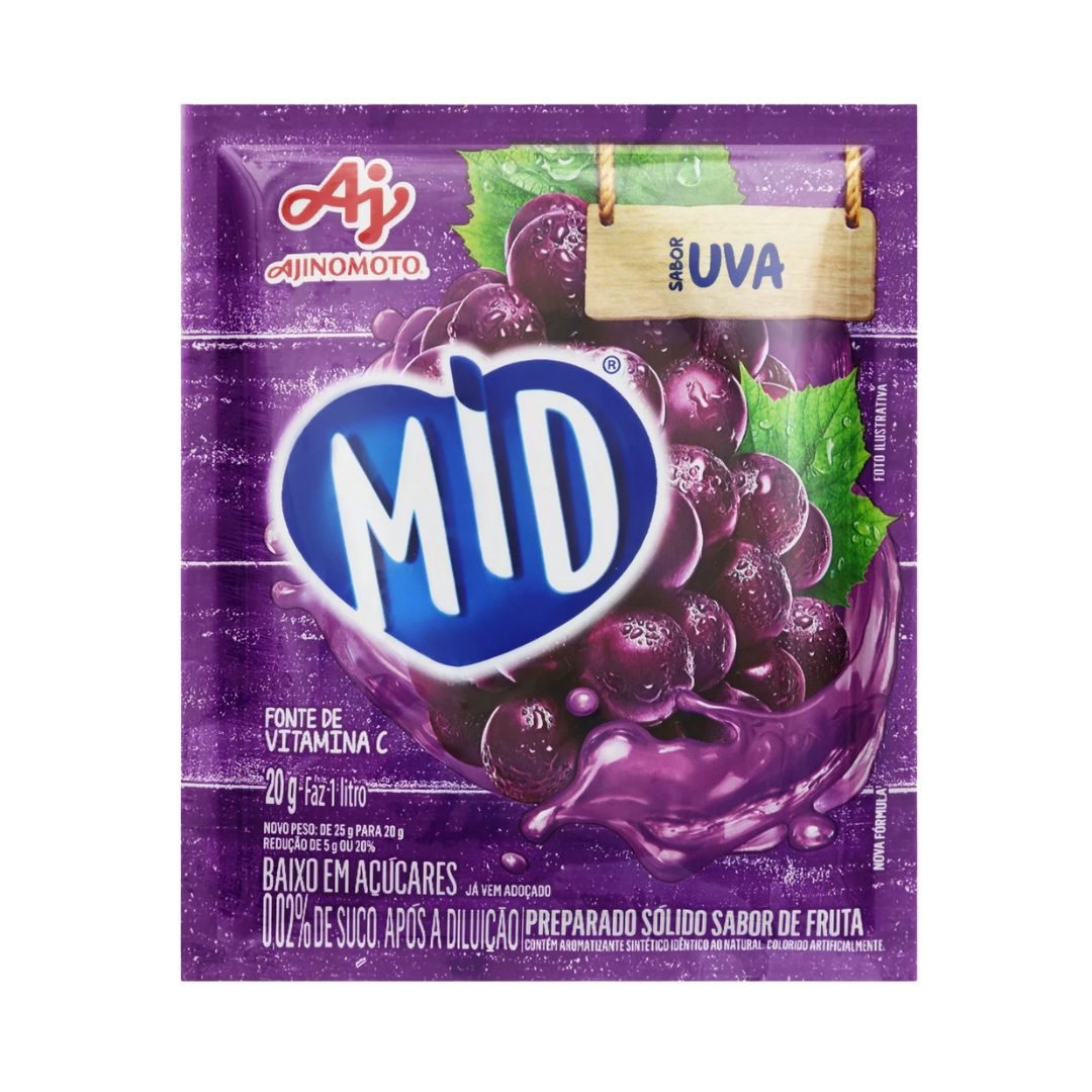 Suco em Pó Uva - MID - 20g