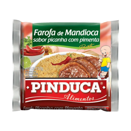 Farofa de Mandioca Sabor Picanha com Pimenta - PINDUCA - 250g