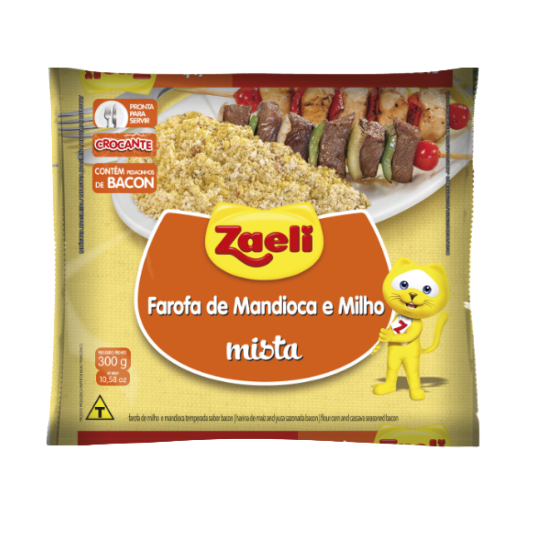 FAROFA MISTA MANDIOCA E MILHO ZAELI 300G