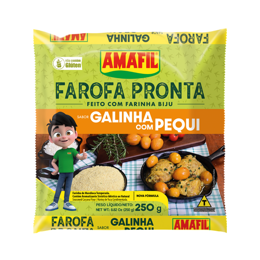 Farofa Sabor Galinha com Pequi - AMAFIL - 250g