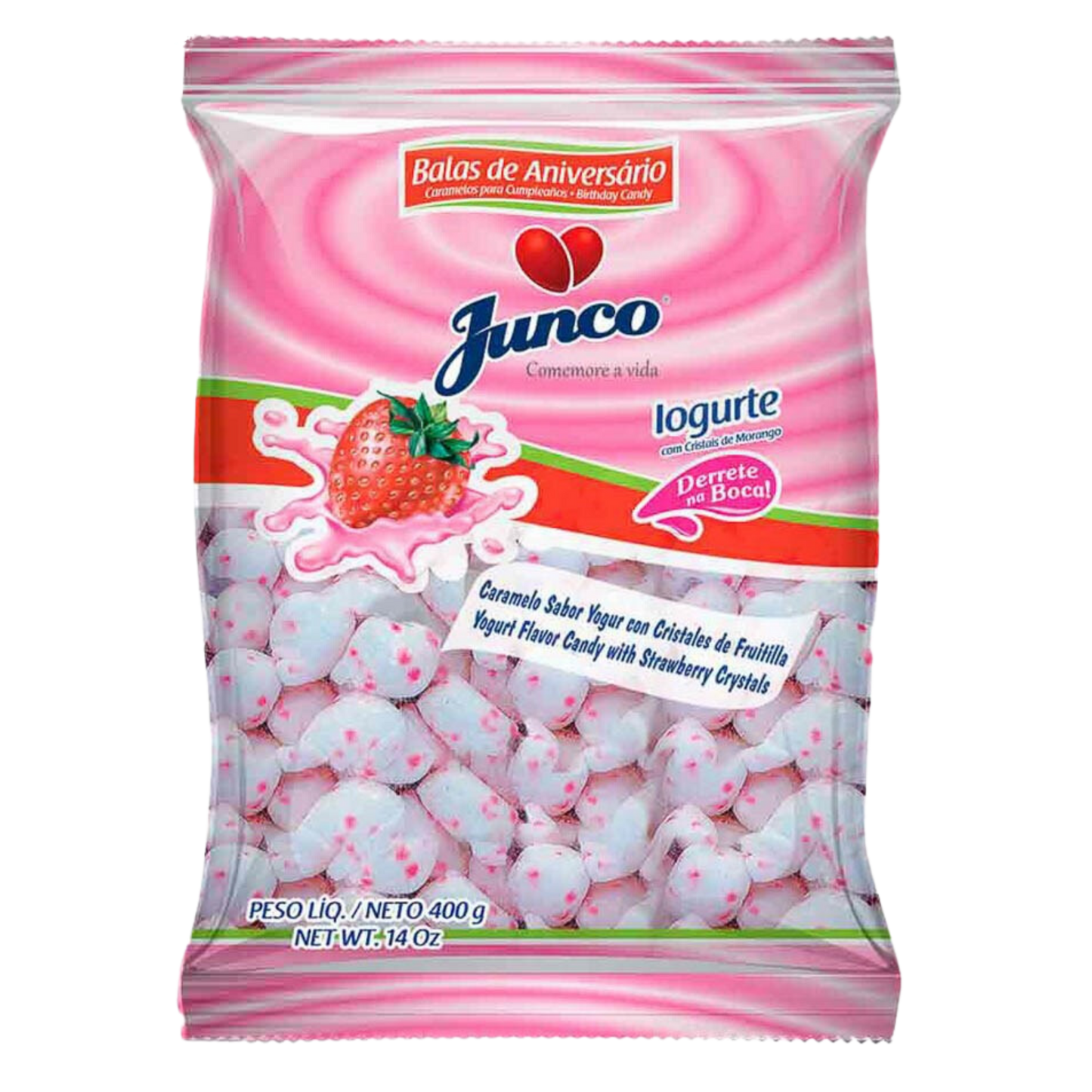 Bala de Coco com Morango - JUNCO - 400g