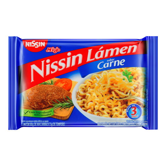 Macarrão Instantâneo (Miojo) Sabor Carne - NISSIN - 85g