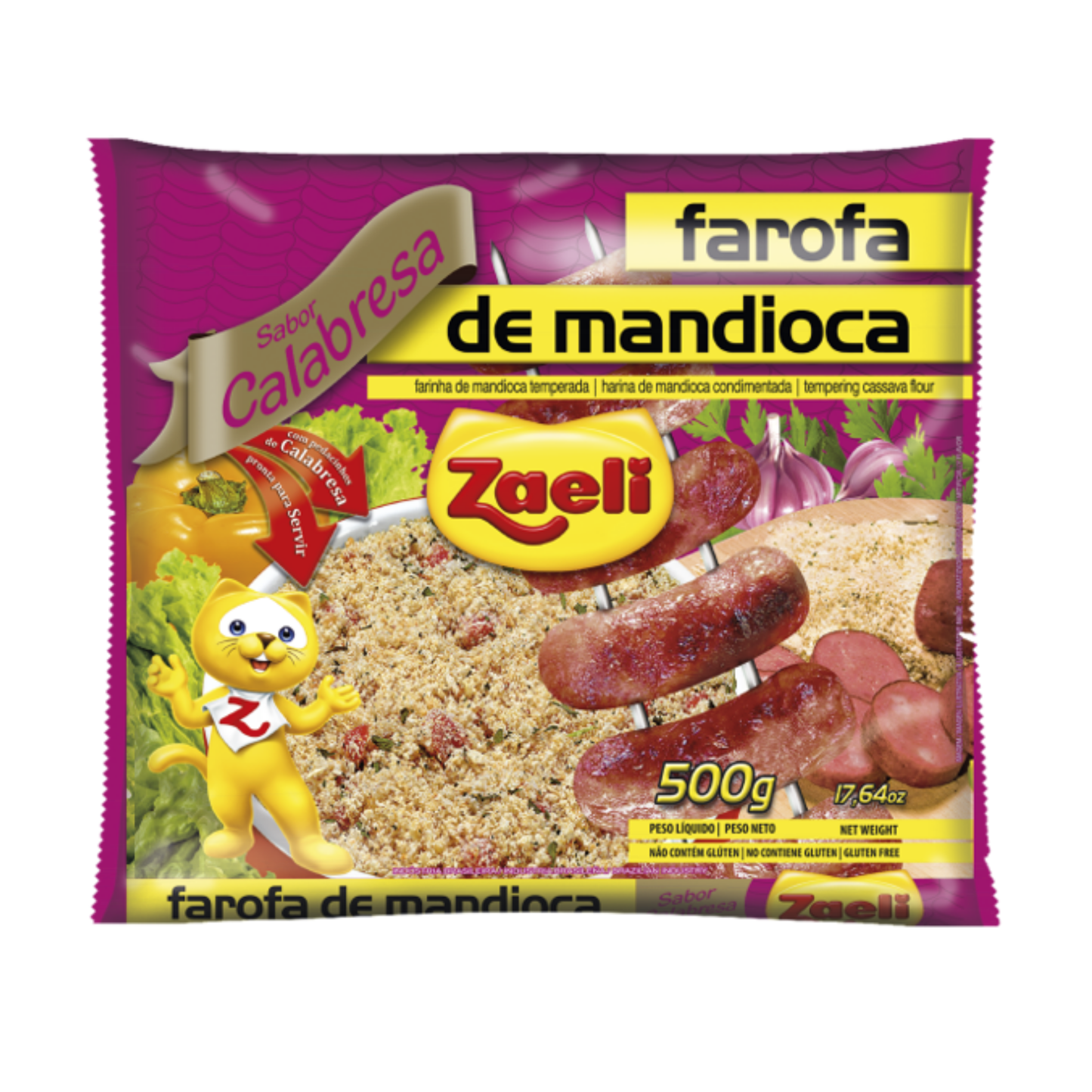 Farofa de Mandioca Calabresa - ZAELI - 500g