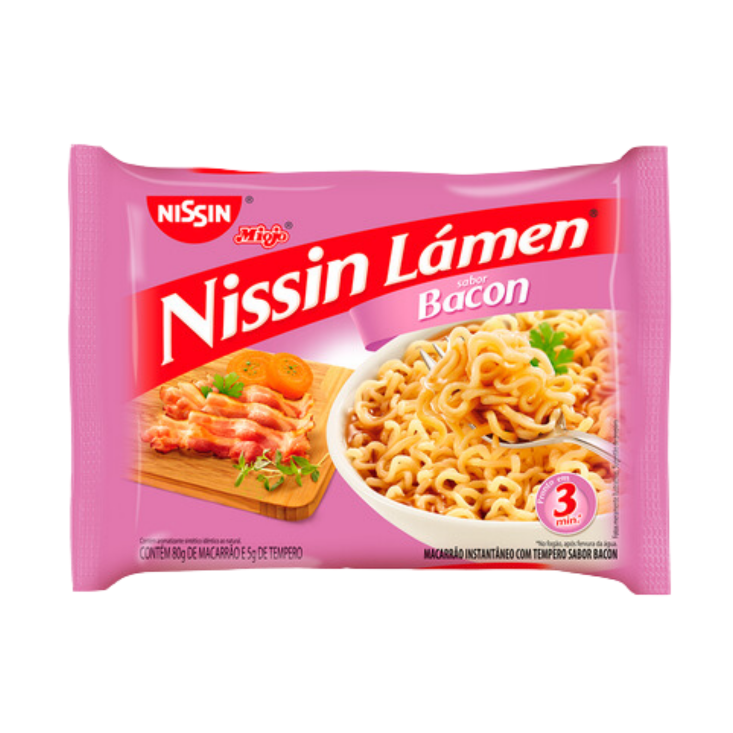 Macarrão Instantâneo (Miojo) Sabor Bacon - NISSIN - 85g