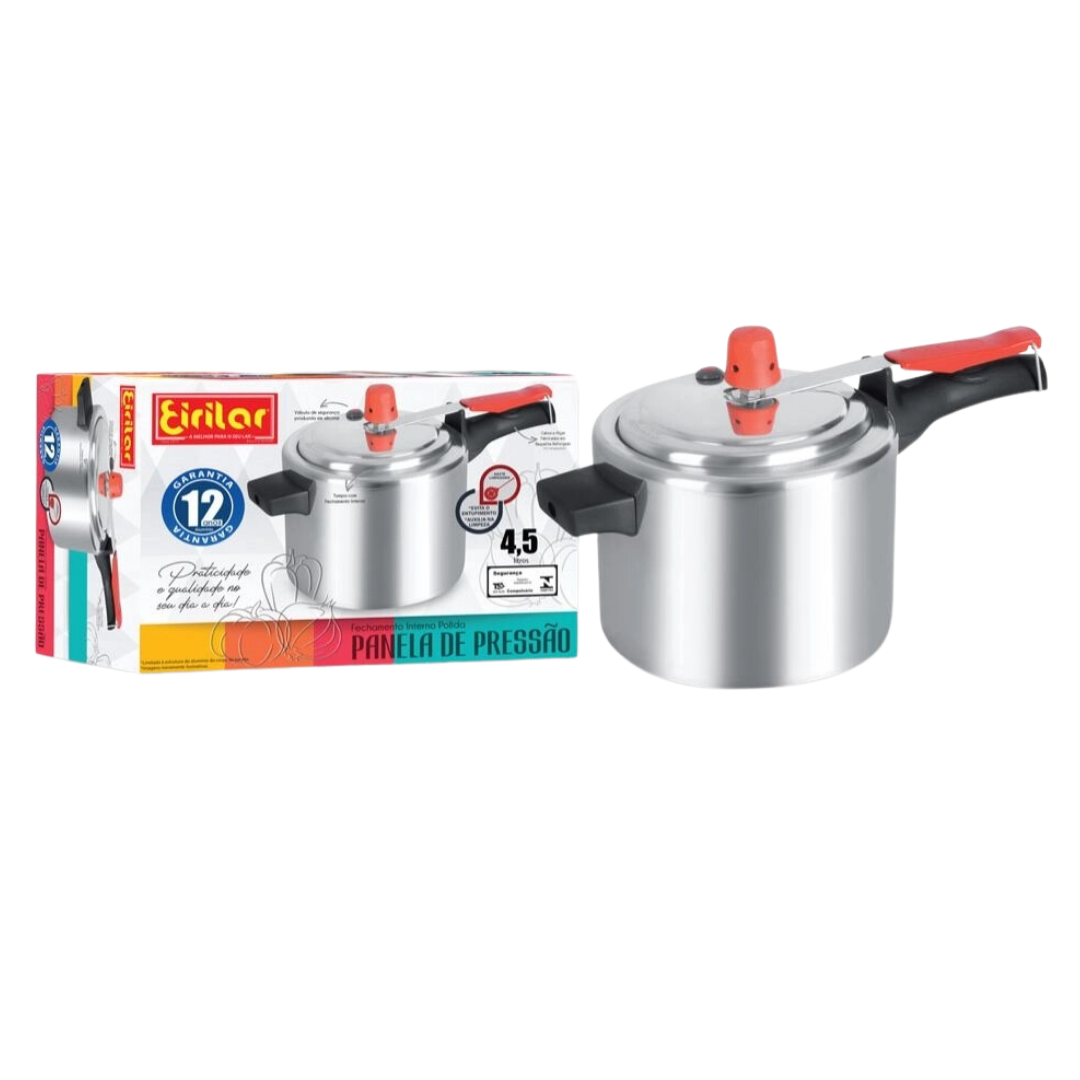 PANELA DE PRESSÃO POLIDA 4,5L EIRILAR