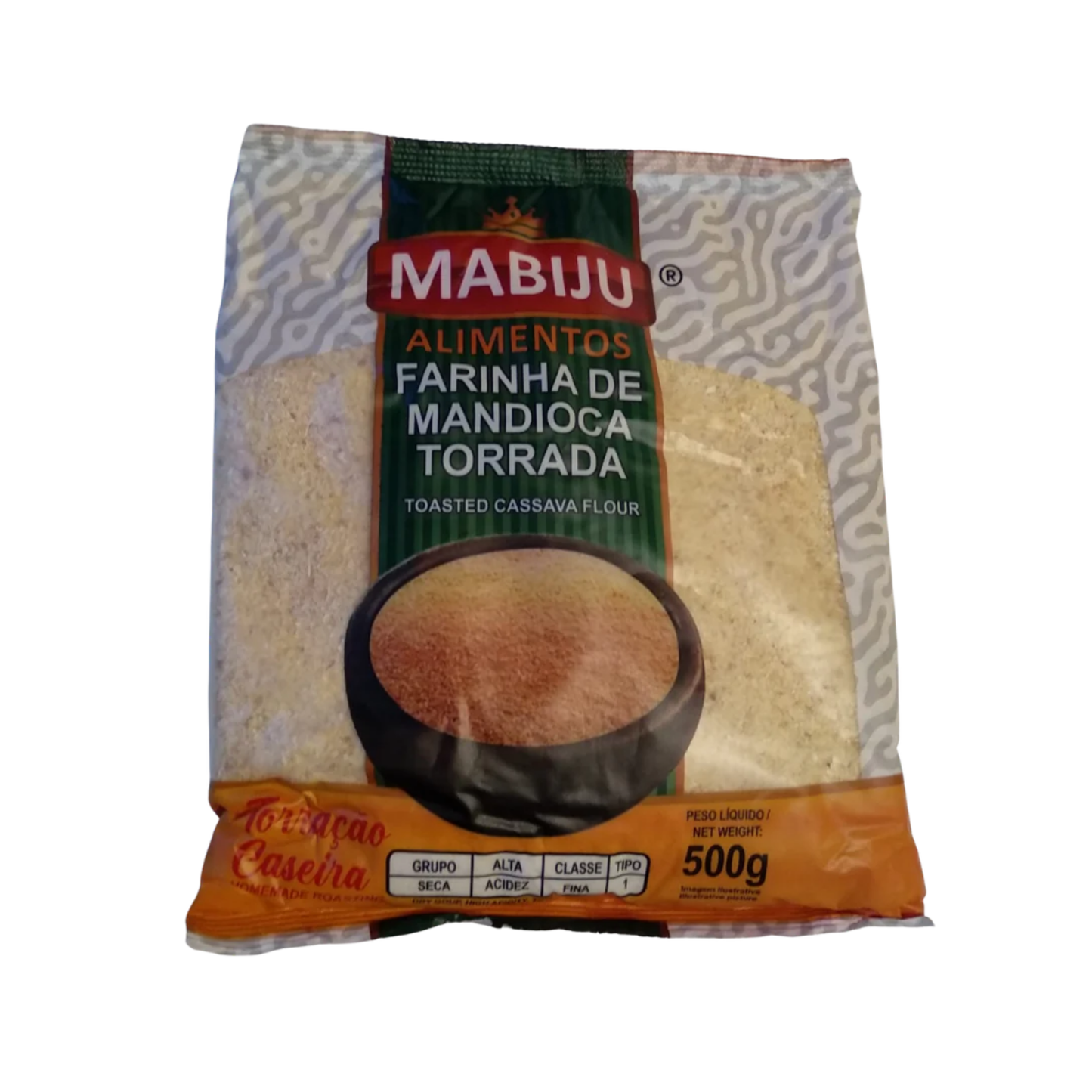 Farinha de Mandioca Torrada Torração Caseira - MABIJU - 500g