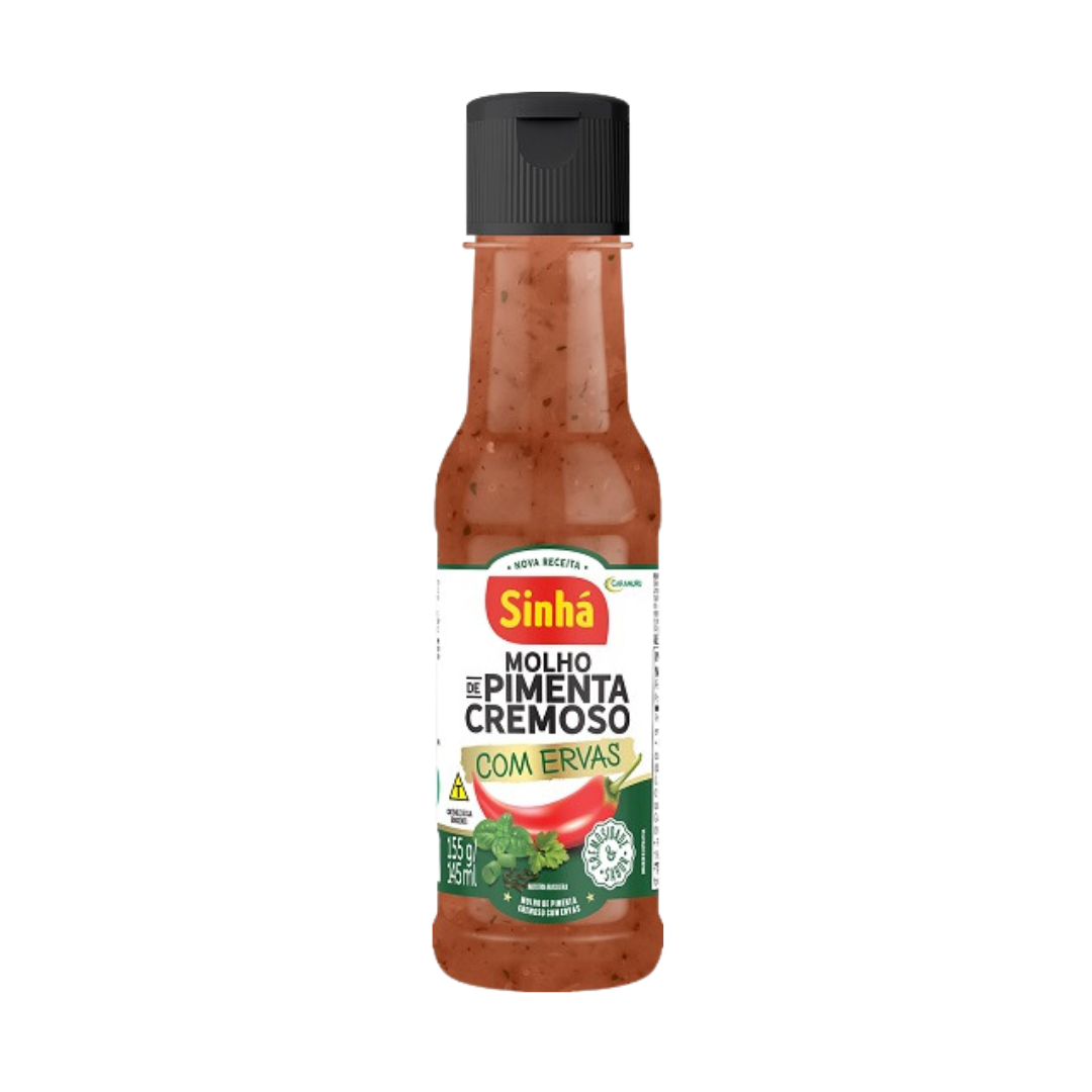 Molho Cremoso De Pimenta Com Ervas - SINHA - 145ml