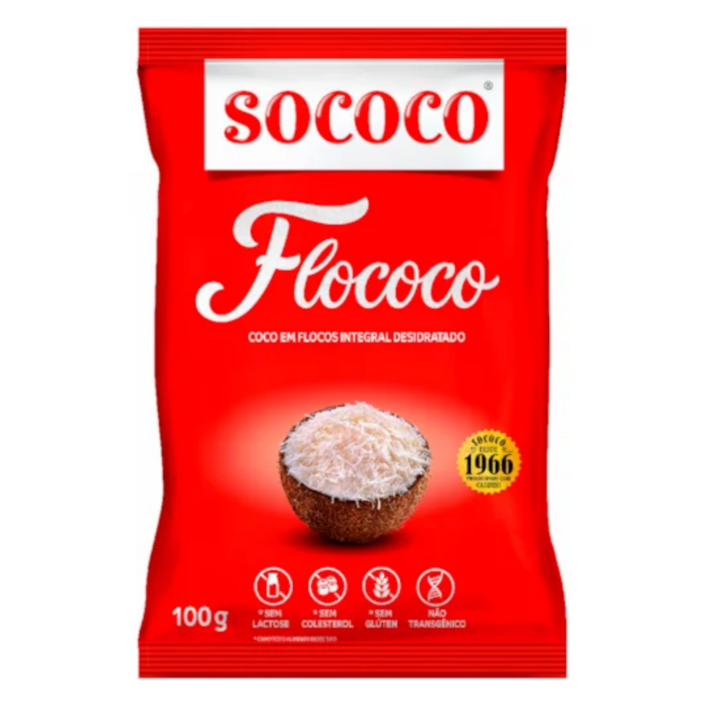 Coco Ralado Flocado - SOCOCO - 100g