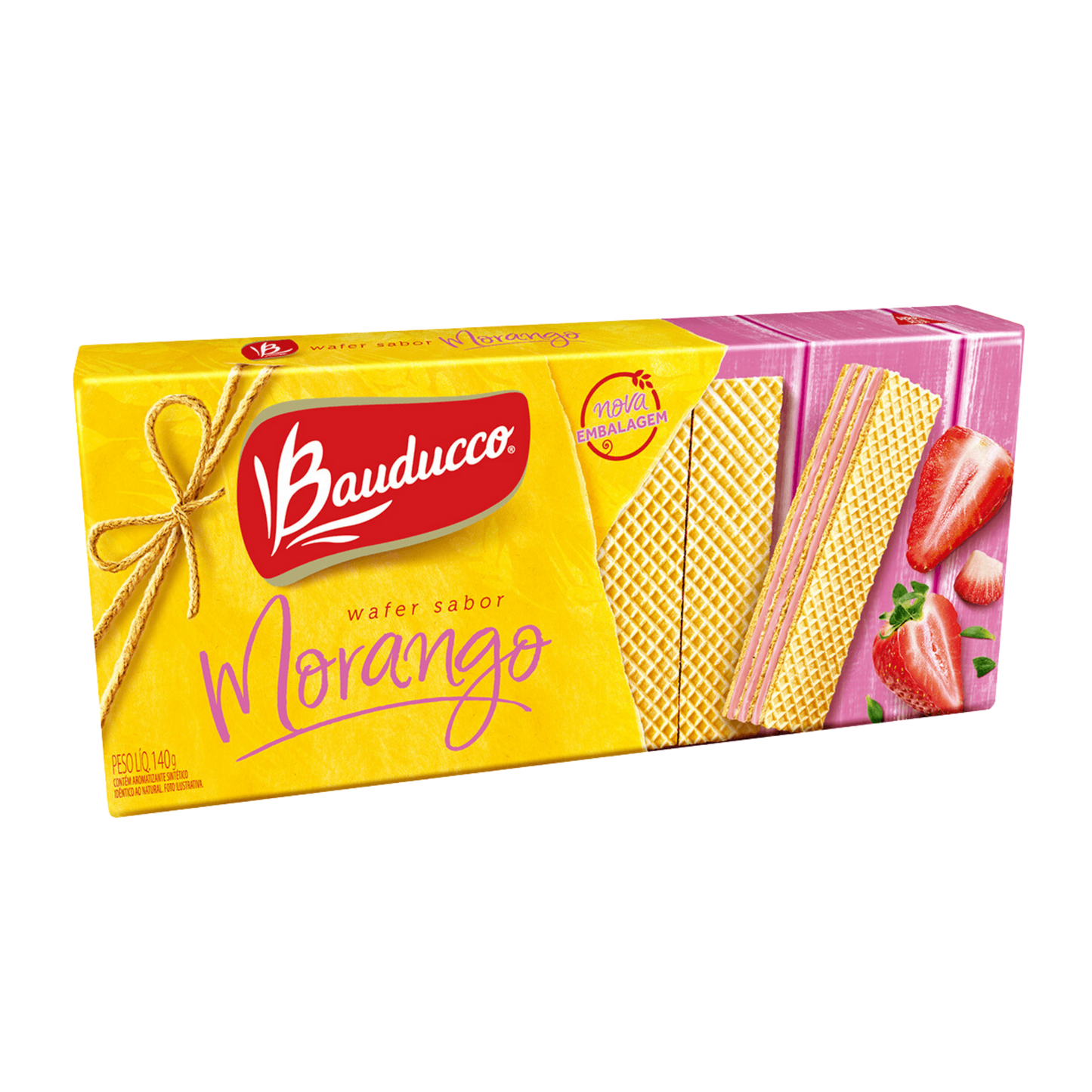 Biscoito Wafer Morango - BAUDUCCO - 117g