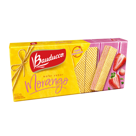 Biscoito Wafer Morango - BAUDUCCO - 117g