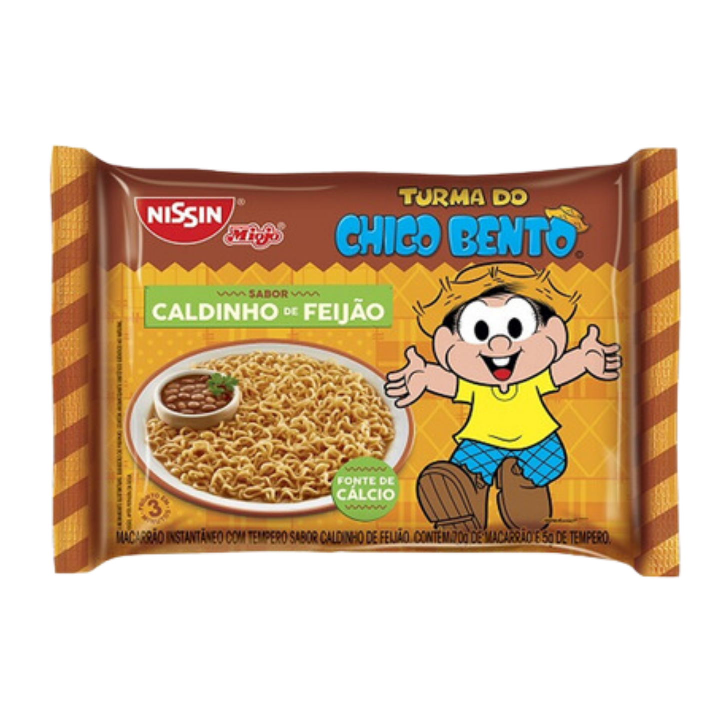 Macarrão Instantâneo (Miojo) Turma Do Chico Bento Sabor Caldinho De Feijão - NISSIN - 80g