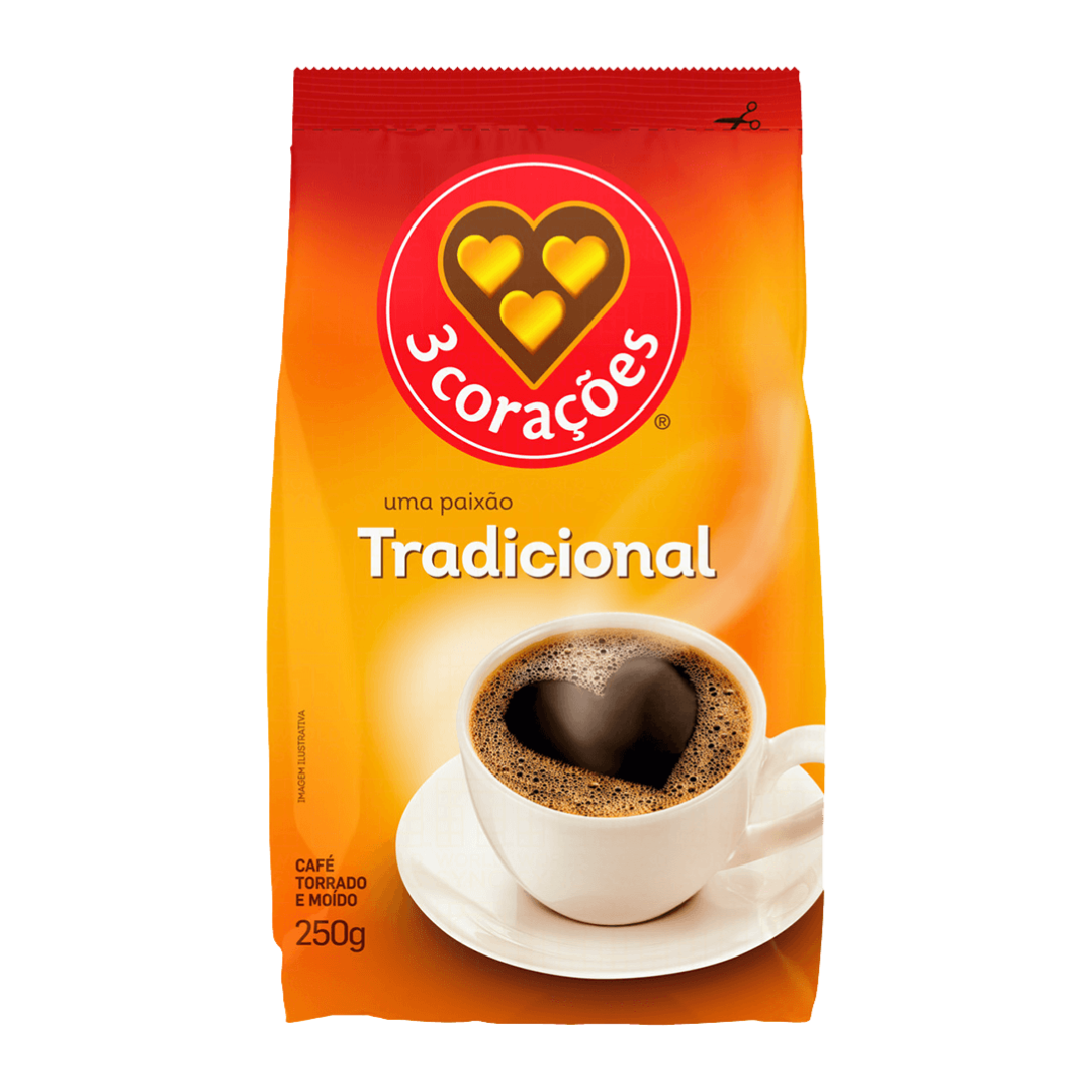 CAFE 3 CORAÇÕES TRADICIONAL 250G