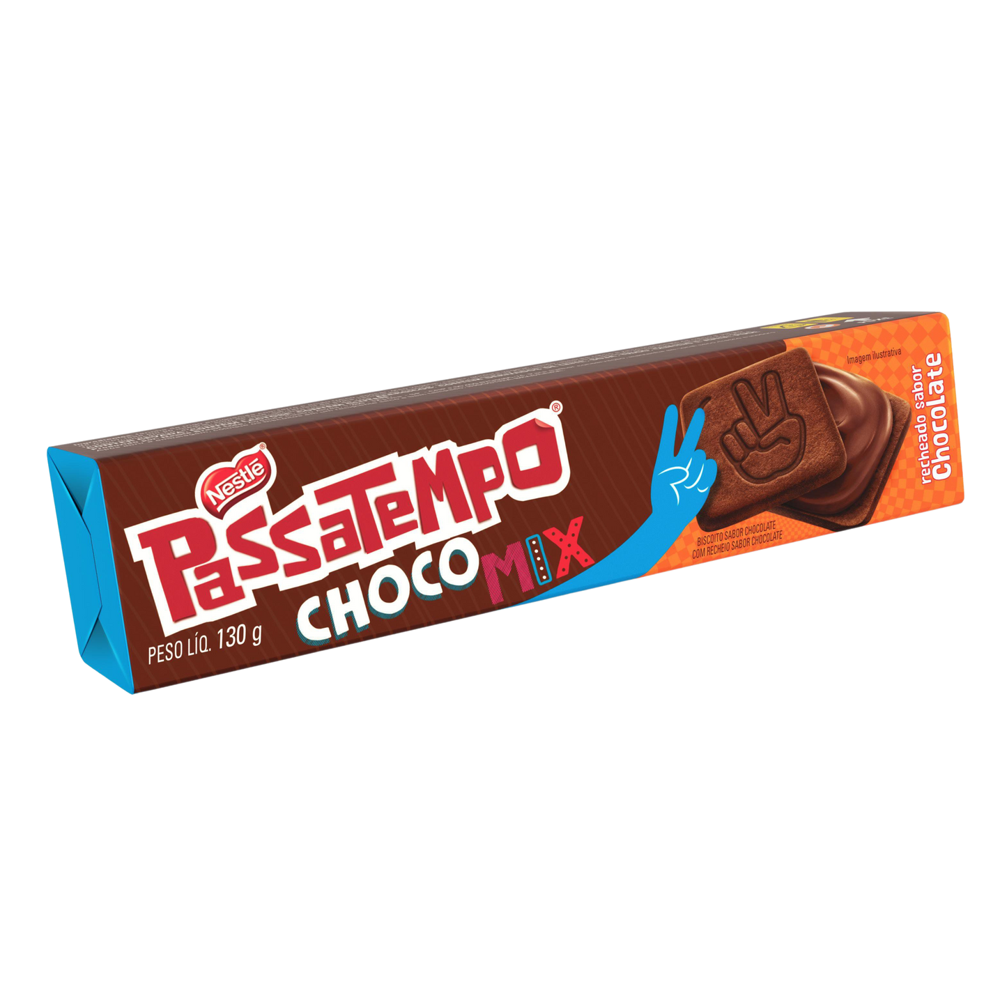 Biscoito Passatempo Choco Mix Sabor Chocolate - NESTLÉ - 130g