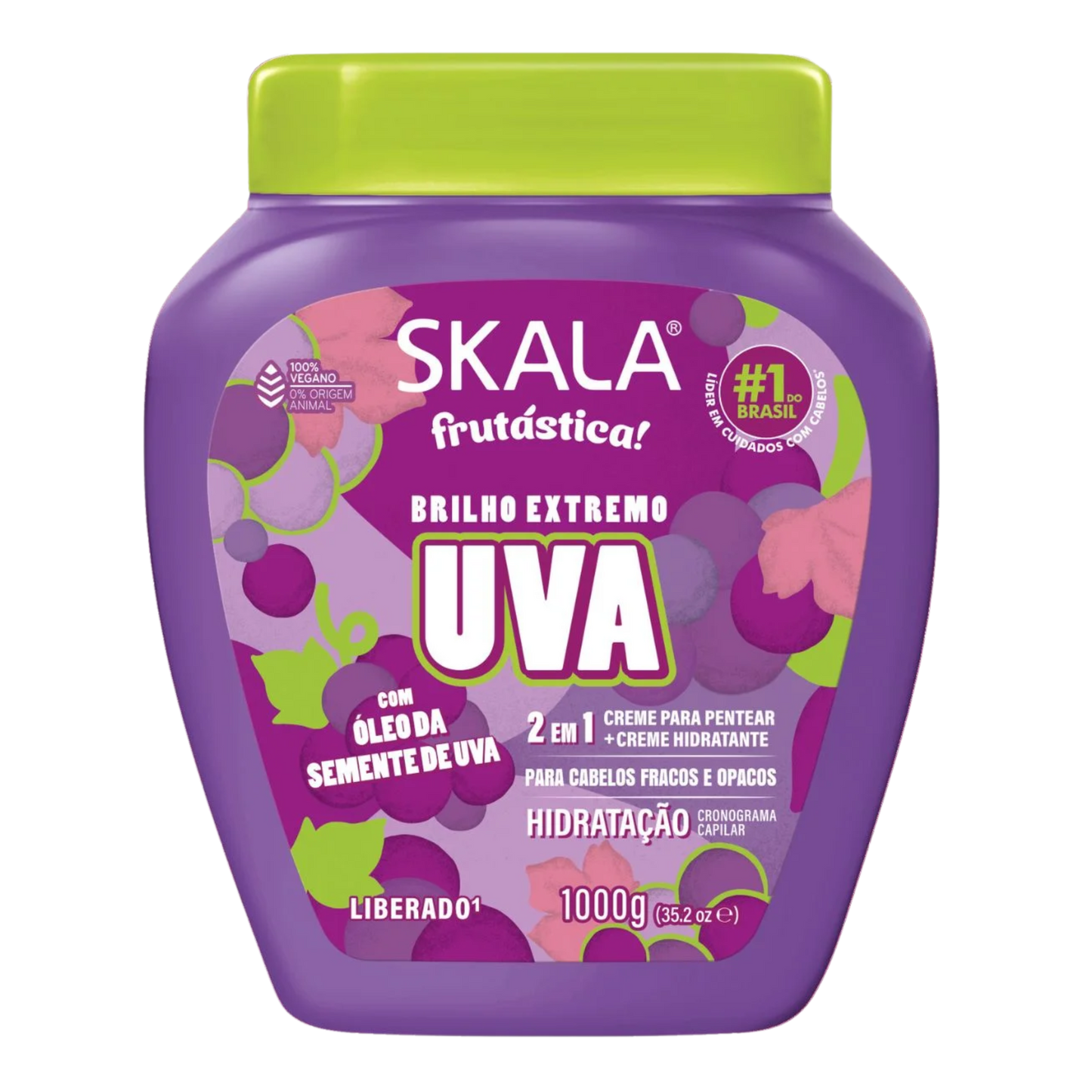 Creme 2 em 1 Fruitastic Uva - SKALA - 1000g
