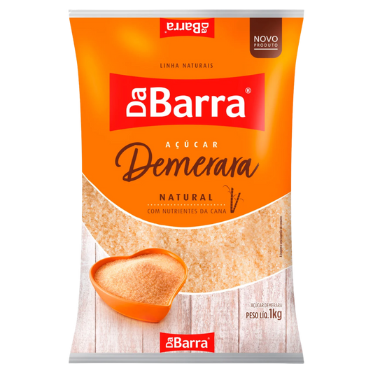 Açúcar Amarela Demerara - DA BARRA - 1kg