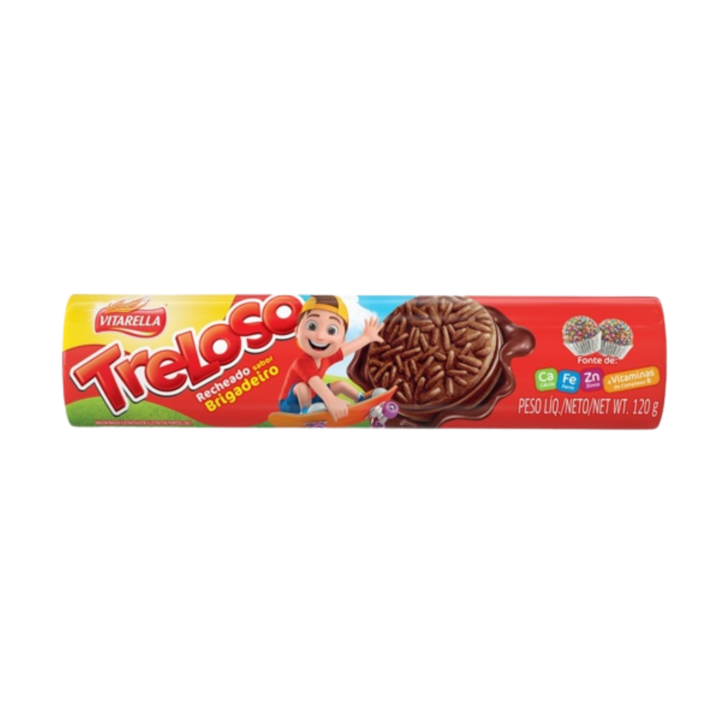 Biscoito Recheado Brigadeiro - TRELOSO - 120g