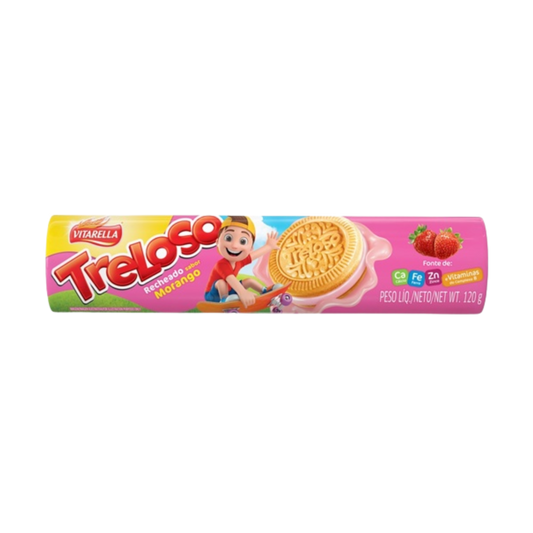 Biscoito Recheado Morango - TRELOSO - 120g