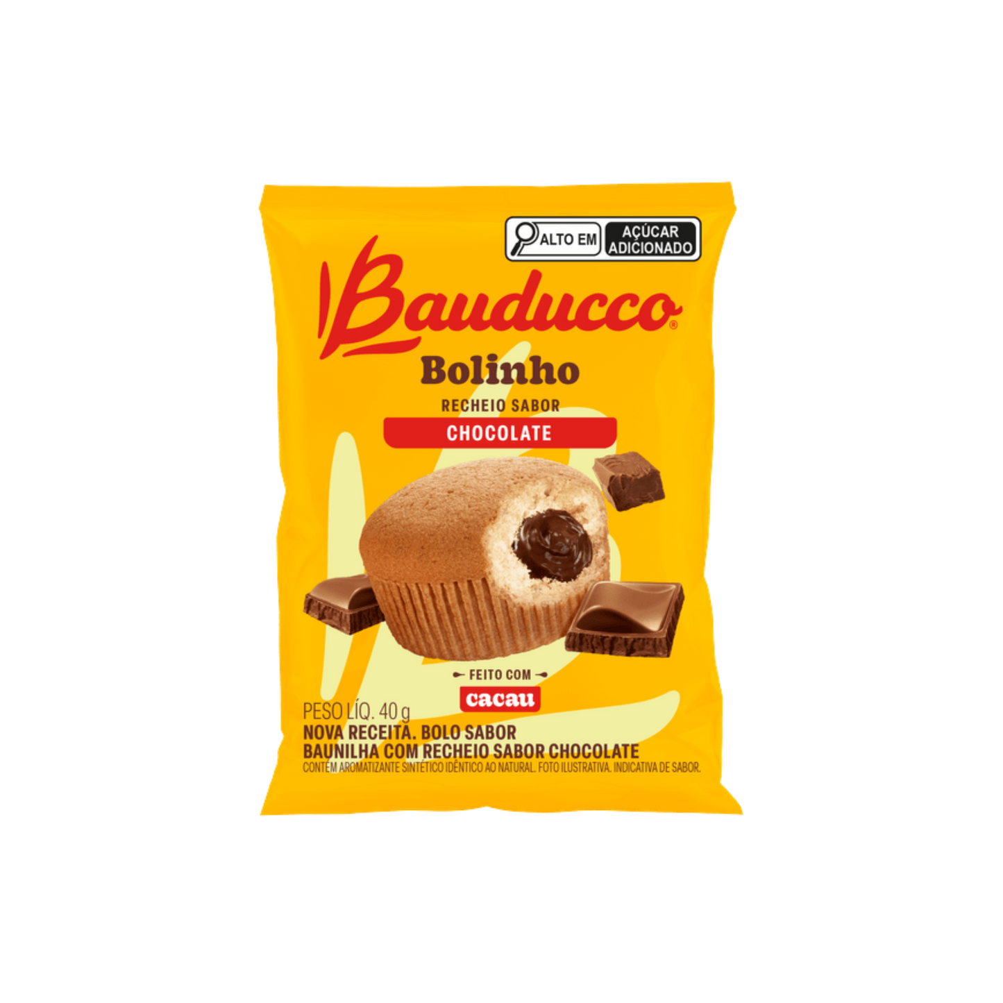 Bolinho de Baunilha Recheado Chocolate - BAUDUCCO - 40g