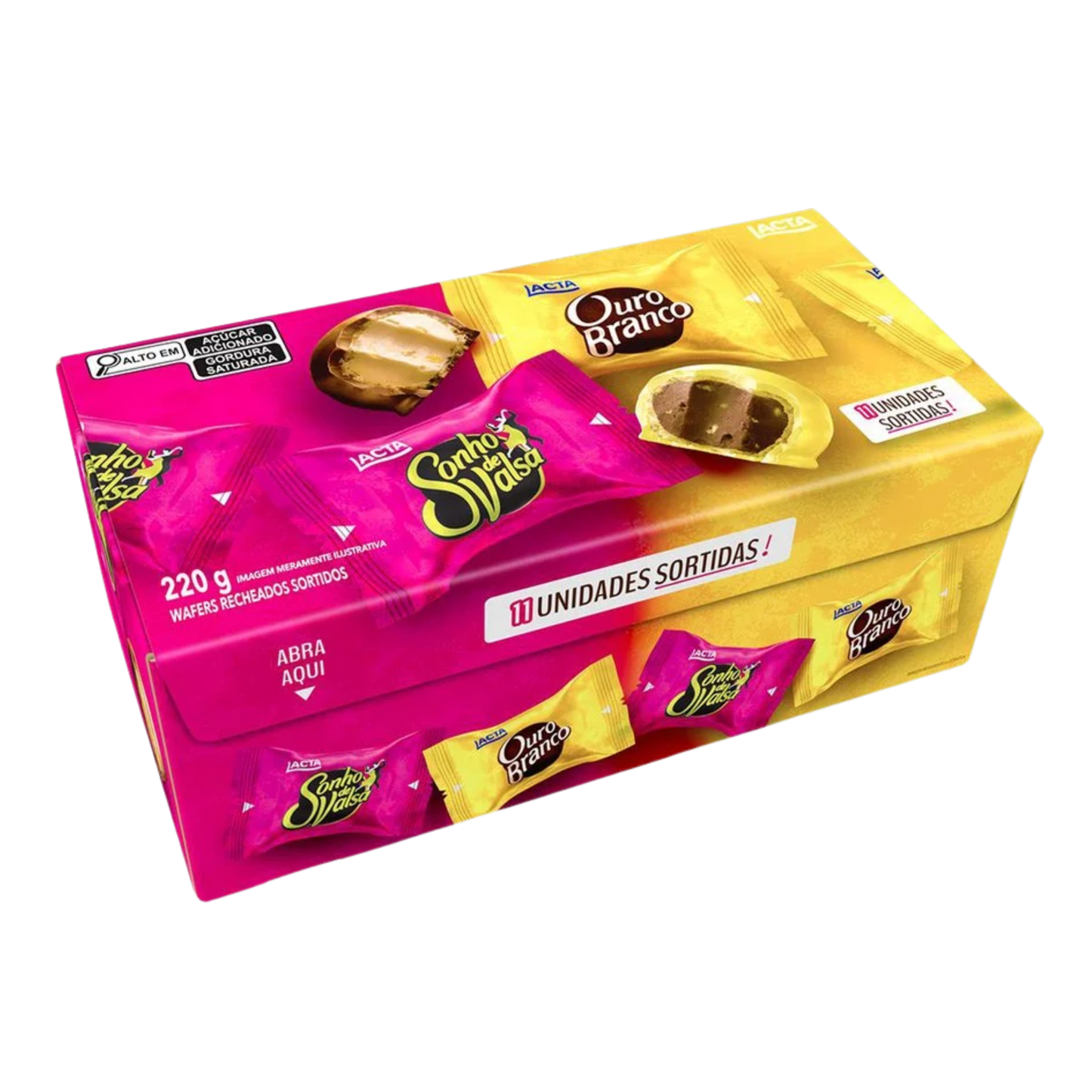 Caixa de Bombom Sonho de Valsa e Ouro Branco - LACTA - 220g