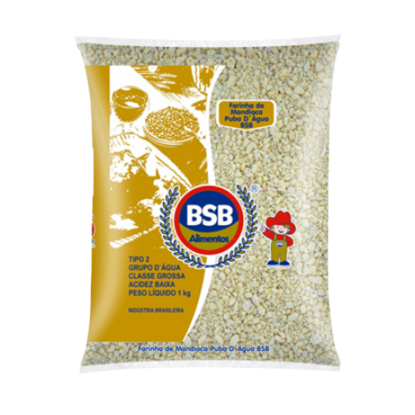 Farinha de Mandioca Puba D'Água - BSB - 1kg