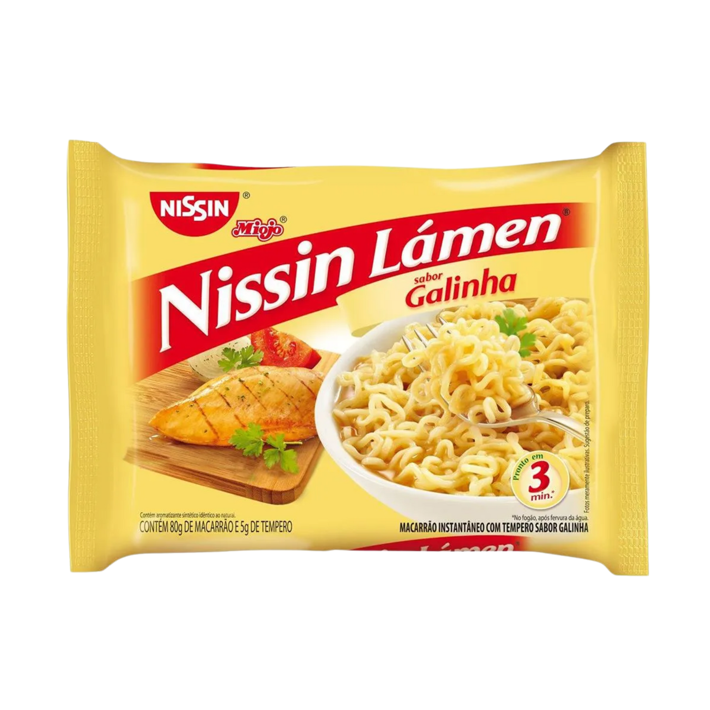 Macarrão Instantâneo (Miojo) Sabor Galinha - NISSIN - 85g