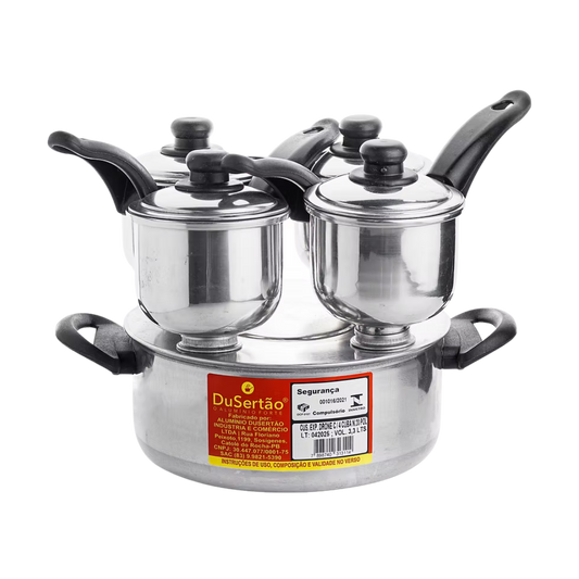 Cuscuzeira Drone Polida com 3 - DuSertão