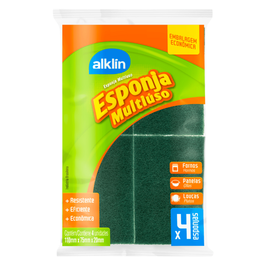Esponja Multiuso - ALKLIN - 4und