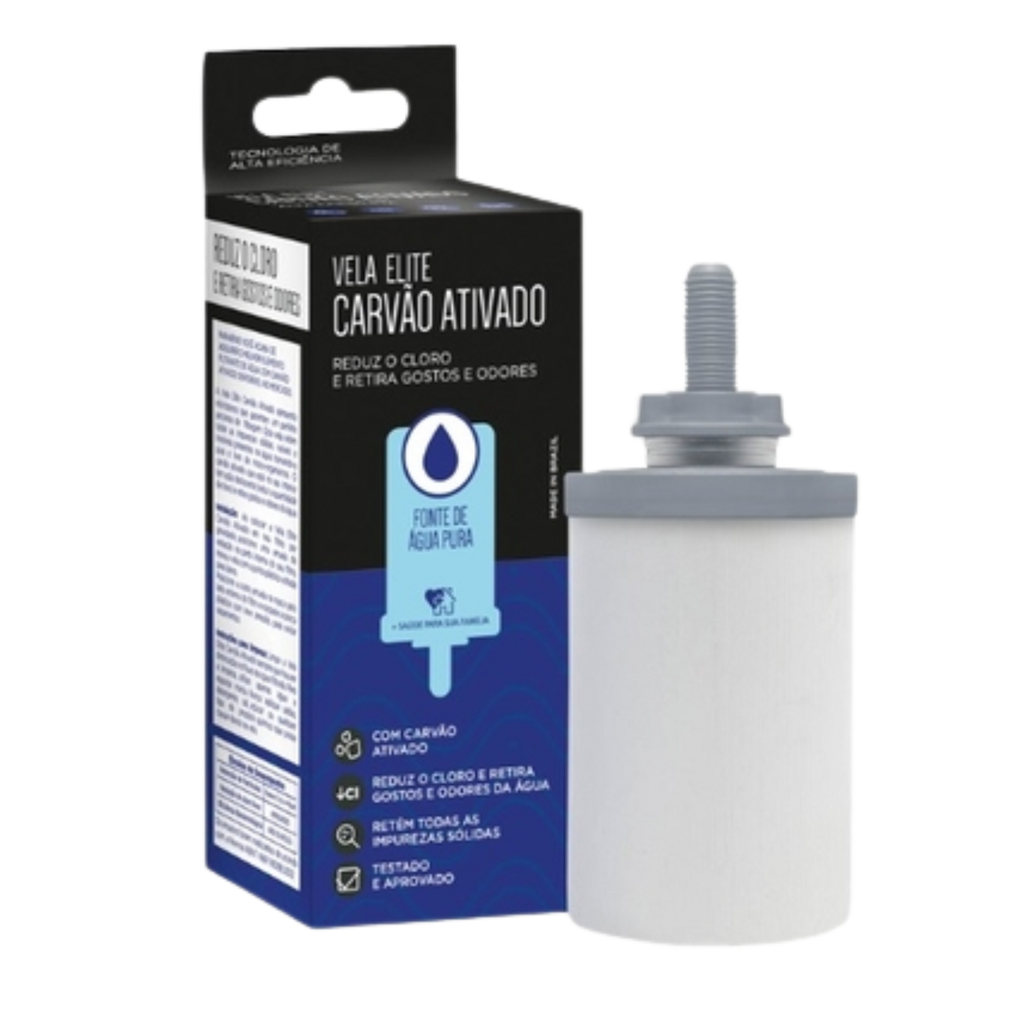 Vela Elite Carvão Ativado para Filtro de Barro - 1und