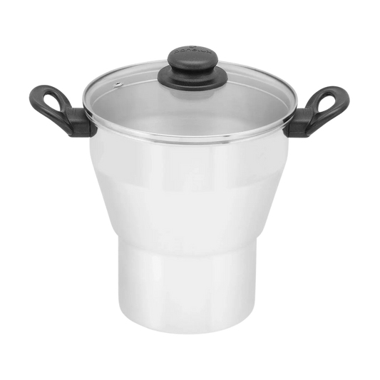 Cuscuzeiro Polido Com Tampa De Vidro - PANELUX - 18cm