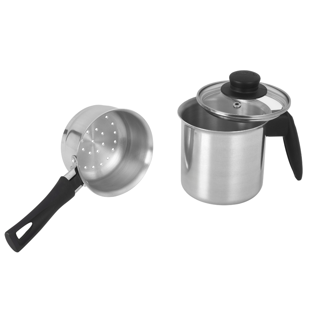 Cuscuzeira Polida Tampa Vidro - OLIVEIRA - 700ml