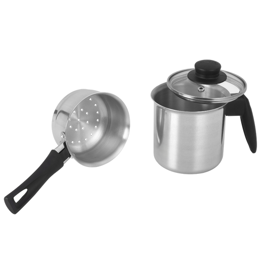 Cuscuzeira Polida Tampa Vidro - OLIVEIRA - 700ml